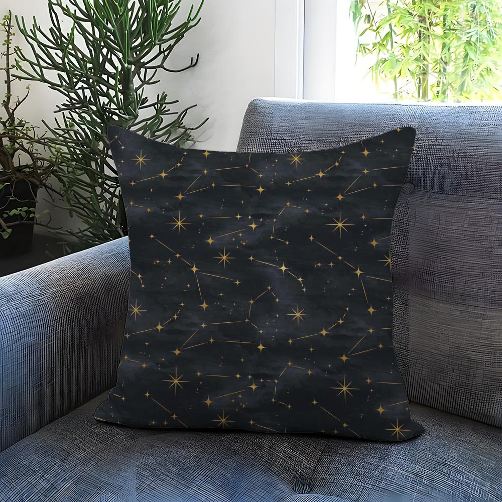 Constellation Pattern Cushion Cover Comfortable Reversible Pillow Cover Ideal for Car Sofa Bedroom Beyond