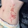 Pure Desire Wind Red Butterfly Tattoo Sticker Fairy Fluttering Waist Side Lower Abdomen Scar Covering Artifact Waterproof And Sweat-Proof