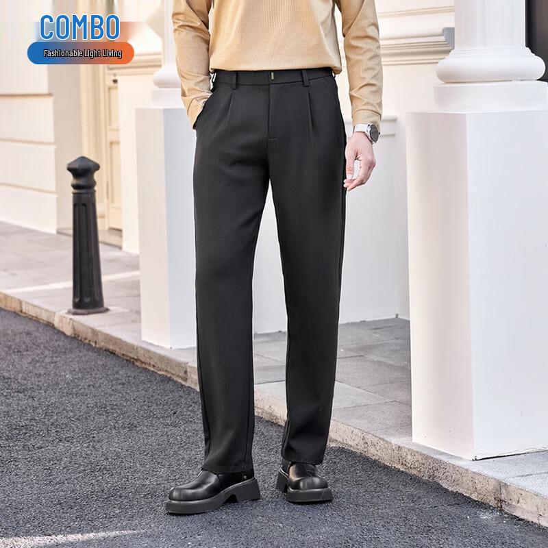 Men s Relaxed Fit Linen Blend Straight-Leg Casual Pants 32