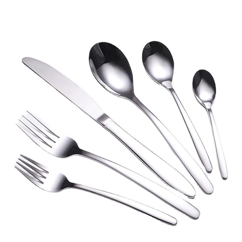 410 stainless steel heavy elegant knife and fork spoon western tableware hotel supplies multi-specification mirror throw