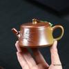 140ml Yixing Purple Clay Teapot Chinese Household Tea Pot Handmade Bamboo Leaf Pattern Kettle Tradition Zisha Tea Set Teaware