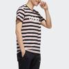 Adidas Neo Logo Print Stripe Sports T-Shirt Men Tops Vibrant-Pink FP7425