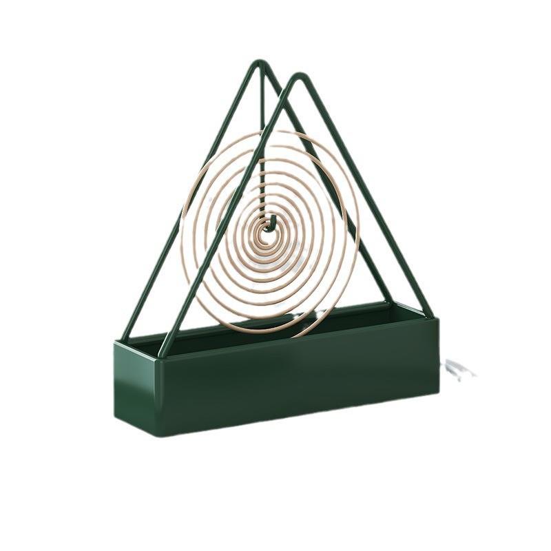 Hanging Wrought Iron Triangle Mosquito Coil Holder - Creative and Simple Design