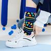 Geometric Cotton Crew Socks Men Women Breathable Anti-Odor High-Cut Casual