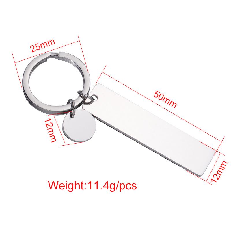 Breloc cu oglindă rotundă din oțel inoxidabil cu pandantiv DIY