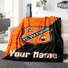 Name Custom FC Volendam Print Flannel Blanket High Quality Warm Comfortable Cover for All Seasons Perfect for Gifts Home Decor