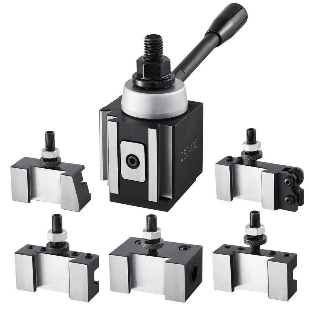 Quick Change Tool Post Set 6 Pcs Lathe Tool Holders for 6"-12" Mini Lathe