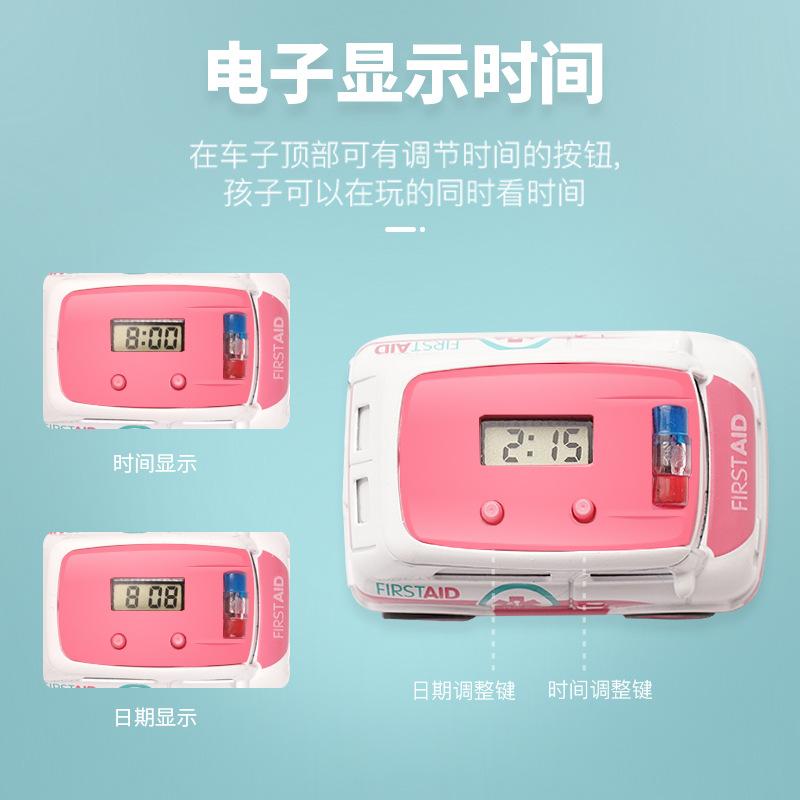 Interesting Alloy Electronic Watch Back Force Induction Cartoon Car Sound And Light Children's Toy Car Watch