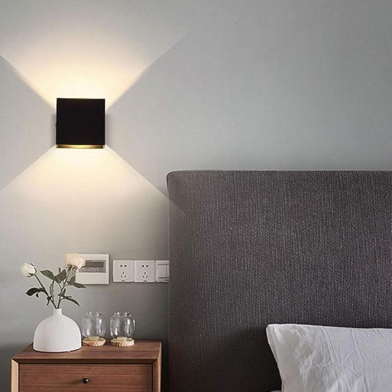 LED Wall Light with Hard Wire Connection Adjustable Up and Down Mini Metal Material Suitable for Decoration Bedrooms Corridors