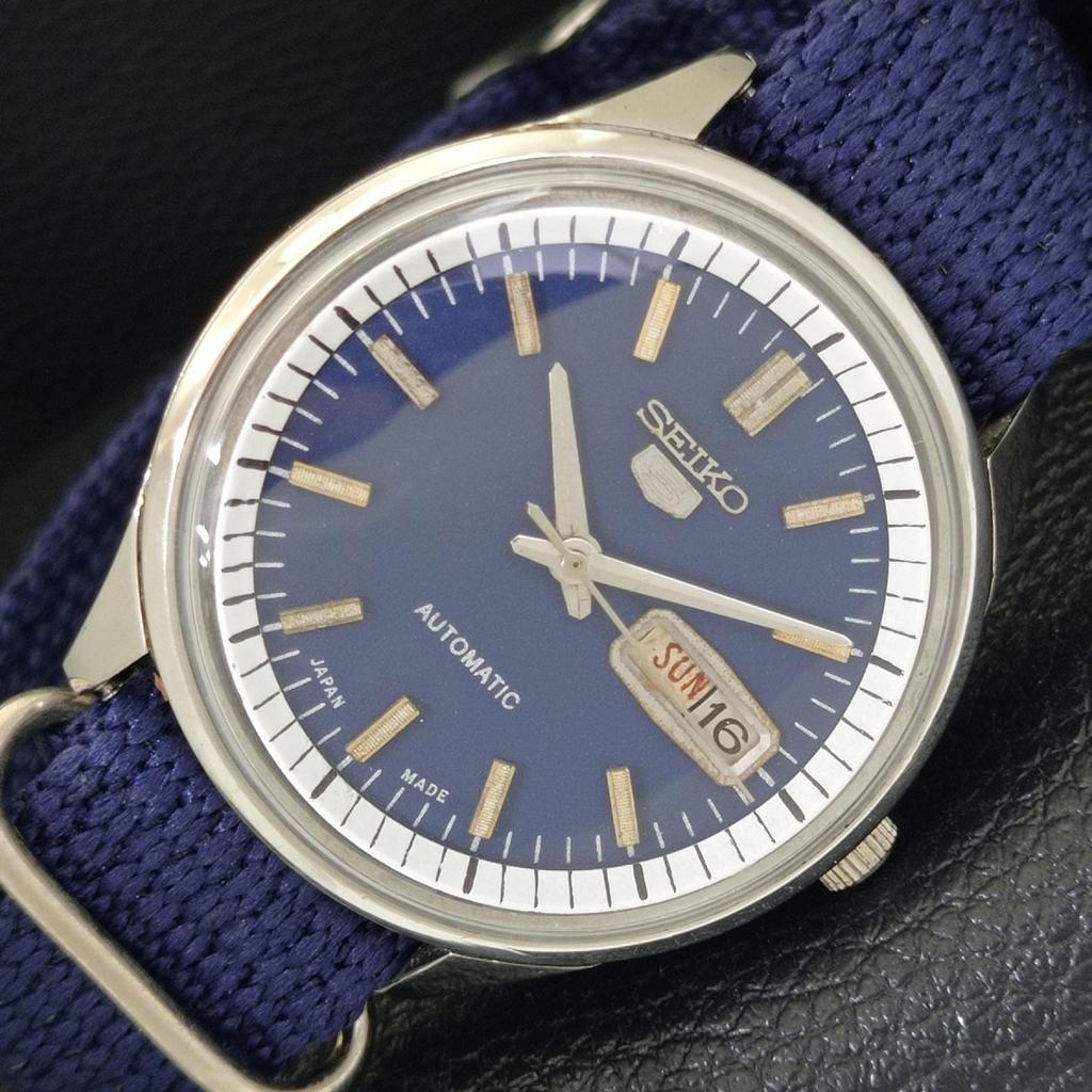 

SEIKO 5 SPORTSMATIC AUTOMATIC VINTAGE 6619A JAPAN MENS BLUE DIAL WATCH a702331-5 R124-a702331