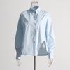2025 Spring Commuter Style Women's Loose Irregular Solid Color Straight Shirt