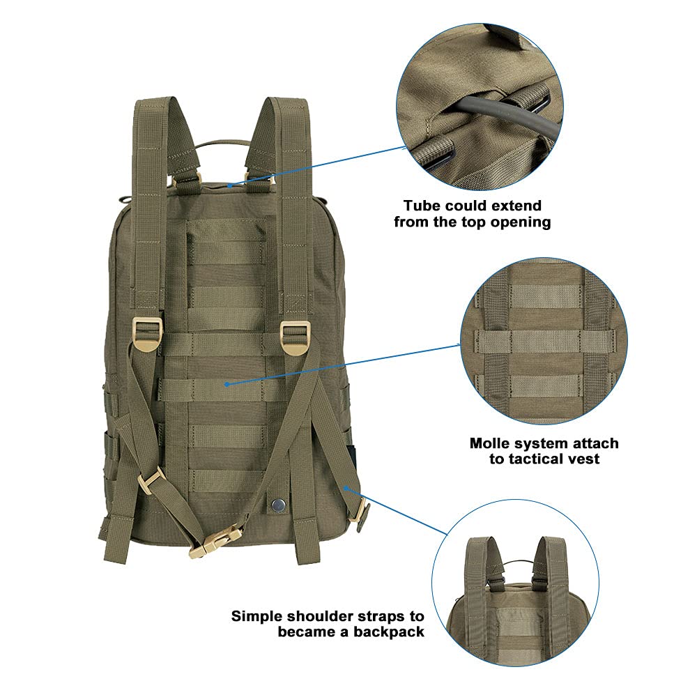 ELITE Militärischer Trinkrucksack, Nylon-Trinkbeutel, Molle, große Kapazität, taktischer Trinkrucksack [AUSGEZEICHNETER SPANKER]