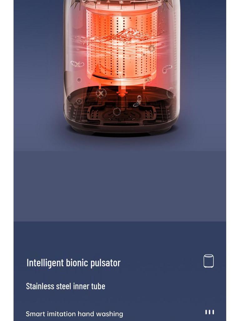 Kompakte vollautomatische Mini-Waschmaschine & Trockner für Unterwäsche und Intimwäsche - Hochtemperaturwäsche, perfekt für Socken