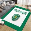 Individueller Name, Sporting CP Heim-Sofa-Dekoration für Wohnzimmer & Schlafzimmer, Rutschfeste Spiel-Flanell-Bodenmatte für Spielzimmer