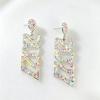 Sparkling 2027 Number Rhinestone Earrings for Women New Year Party Dangle Drop Earrings Fashion Jewelry Gift
