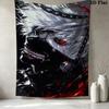 Tokyo Ghoul Wandteppich Ästhetischer Wandbehang Bedruckter Stoffdecke Dekorative Wandteppiche Für Schlafzimmer Wohnzimmer Heimdekoration