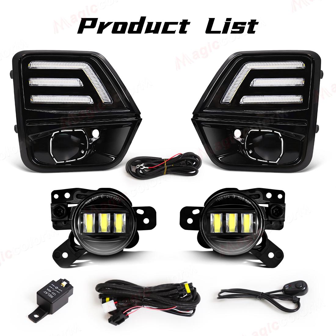 LED DRL Fog Lamps For Chevrolet Colorado WT LT Trail Boss Z71 Daytime Running Lights Front Bumper Headlights 12V