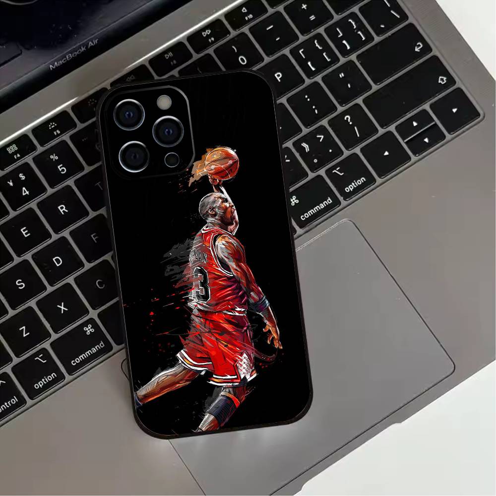 B-Basketball J-Jordan 23  Phone Case For iPhone 17,16,15,14,13,12,11 Plus,Pro Max,XS,Soft Silicone Black Cover