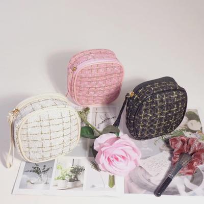 Chic Woolen Lipstick and Cosmetic Bag for Women - Compact Storage for Menstrual Pads