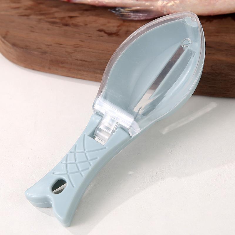 Kitchen Household Scale Scraper With Lid, Fish Scale Scraper, Manual Descaling, Brushing Of Fishing Tools
