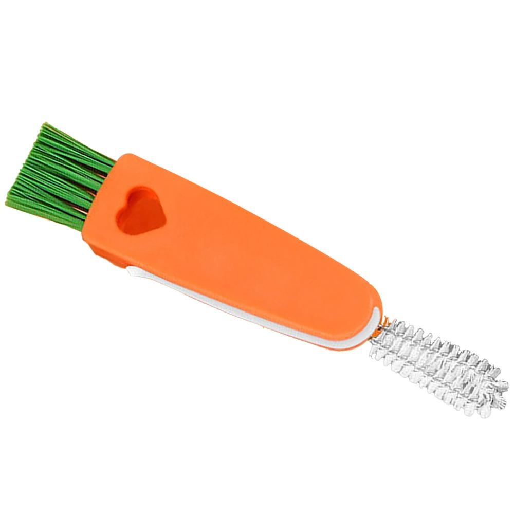 2pcs Mini Straw Cleaner Brush 3 in 1 Design Bottle Lid Brush Bottle Cleaning Brush  Outdoor