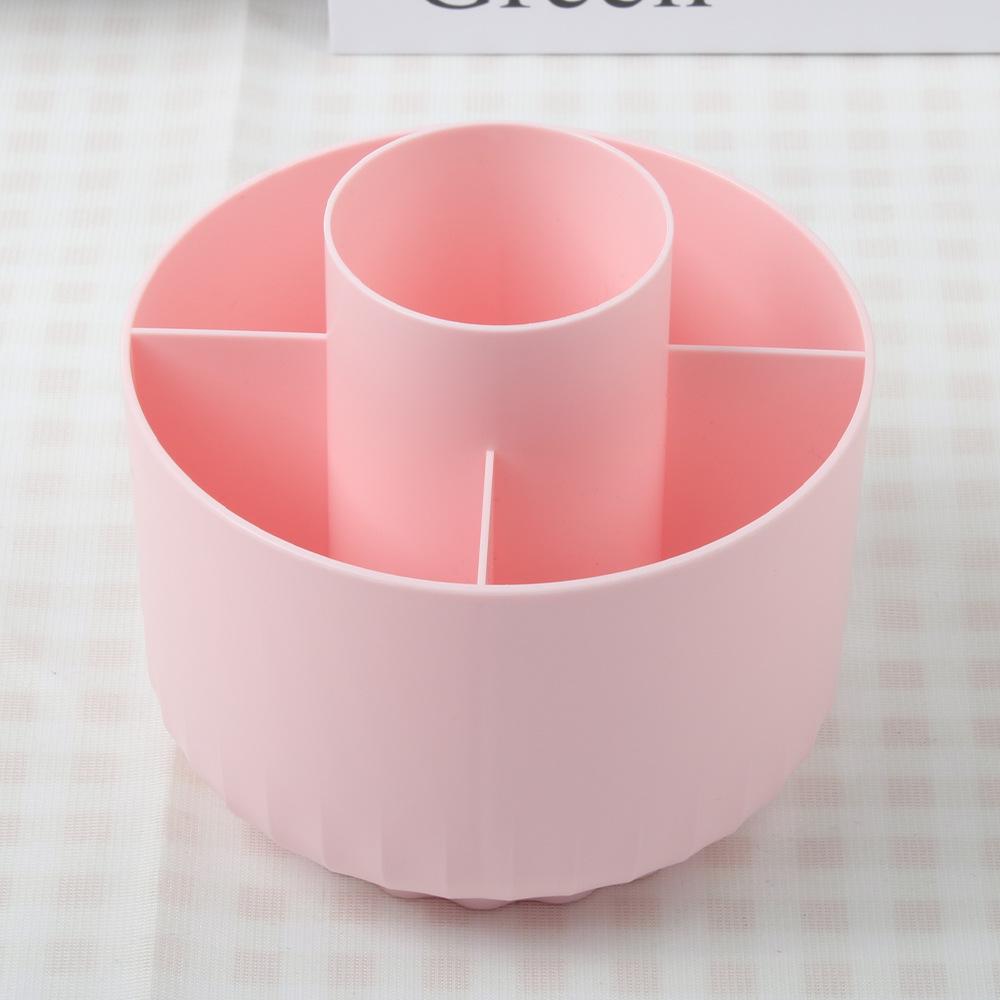 Tragbarer Make-up-Pinselhalter, 360° drehbar, Aufbewahrung mit großer Kapazität für Pinsel, Lippenstift, Augenbrauenstift, Lidschatten, staubdichter Zylinder.