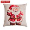 1PC Nuan Series Christmas Pillowcase Gingerbread Santa Claus Pattern Printed Soft Cushion Cover for Sofa Living Room Bedroom Home Decor Party Decor