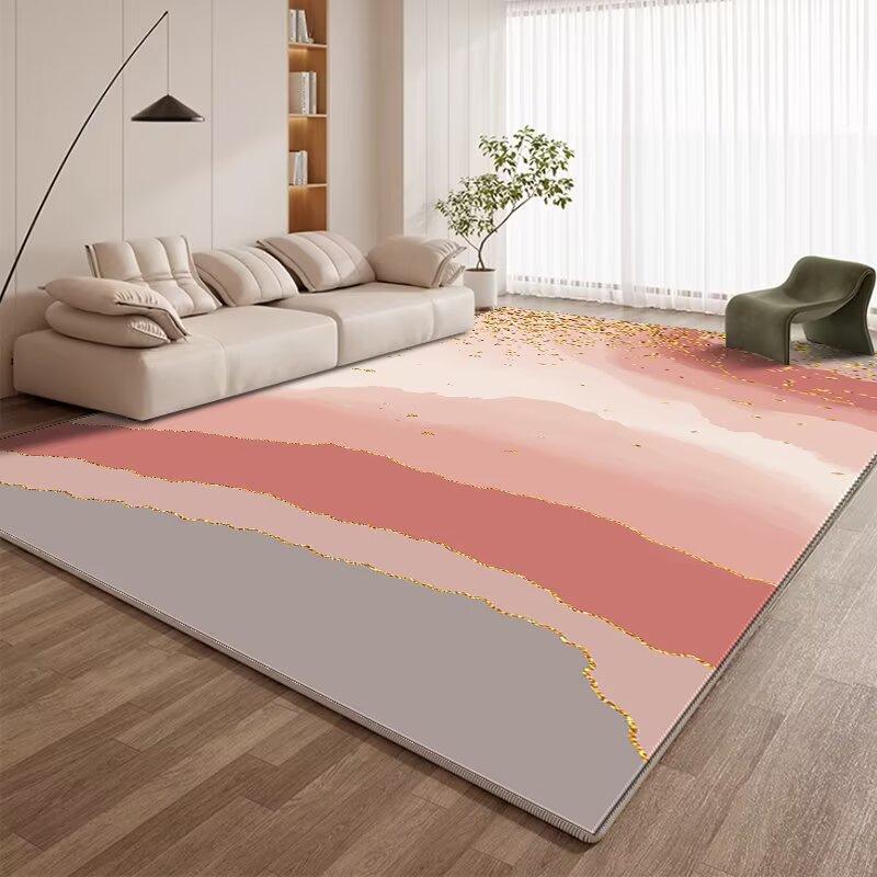 

Скандинавские современные ковры для гостиной, ковры класса люкс большой площади для домашнего декора, простые коврики для спальни с нескользящим покрытием, мягкие напольные коврики 200x300 60*90cm