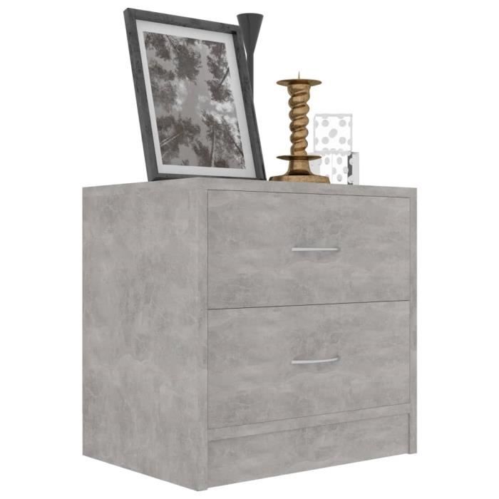VidaXL Bedside Table Concrete Grey 40 X 30 X 40 Cm Chipboard