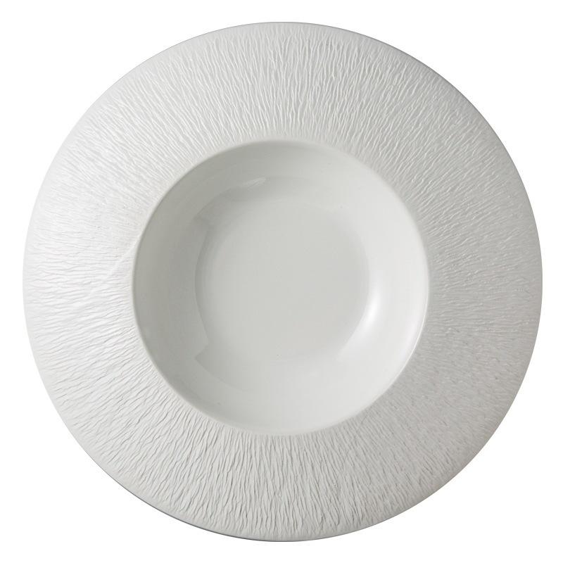 Japanese Straw Hat Plate, Creative Features, Deep Plate, Crucian Carp Soup Plate, Ceramic Pasta Plate, Pastry Plate, Dessert Plate, Tableware