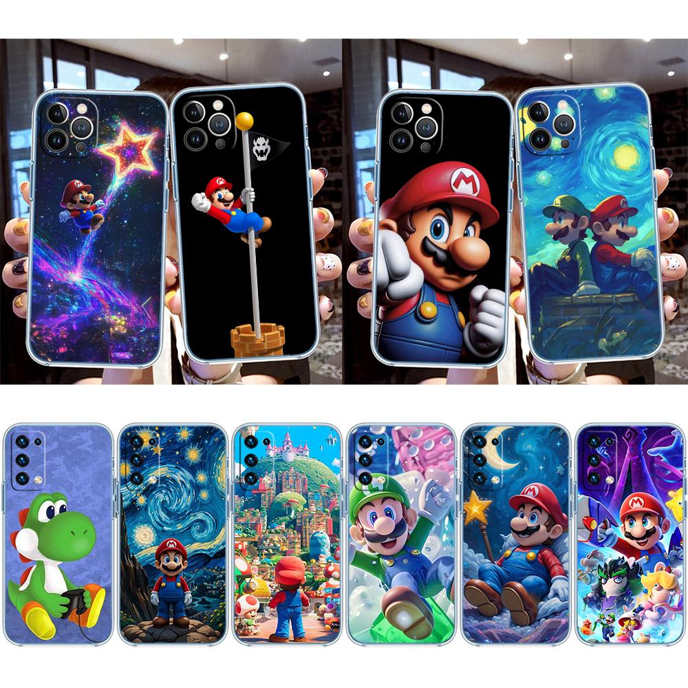 M-Marios Transparent Phone Case for Motorola Moto Edge 20 30 40 50 S30 Fusion Ultra Pro Neo Lite + G200 G23