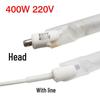 Frosted Halogen Heating Element Tube - 400W Electric Heater Accessory for Fire Pits