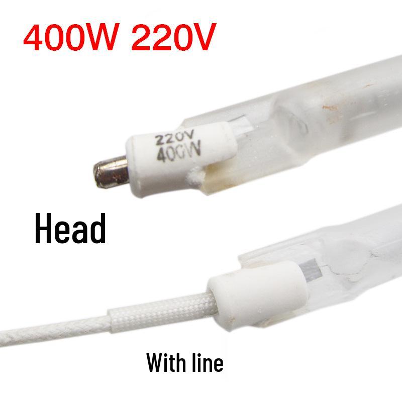 Frosted Halogen Heating Element Tube - 400W Electric Heater Accessory for Fire Pits