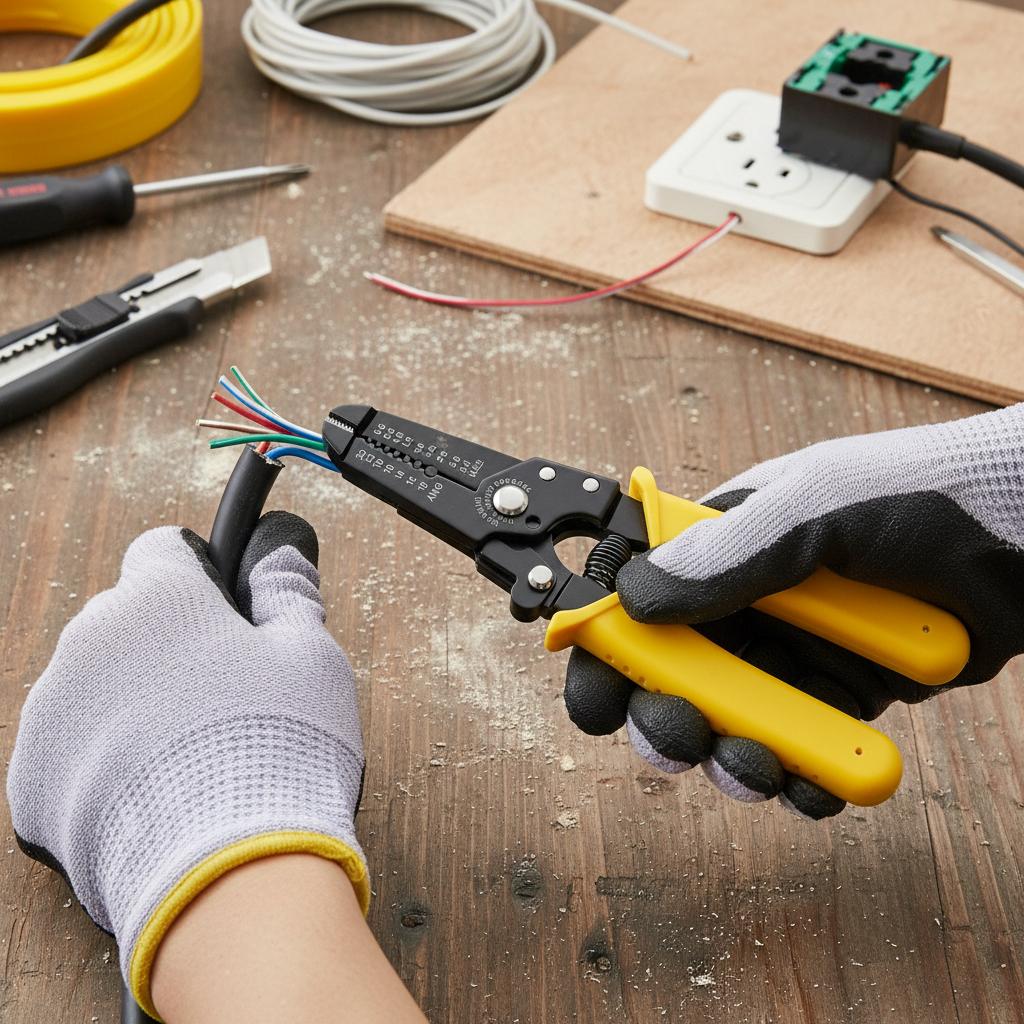 Electrician Multifunction Wire Stripping Pliers With High-Carbon Steel For Home Repair And Cable Cutting