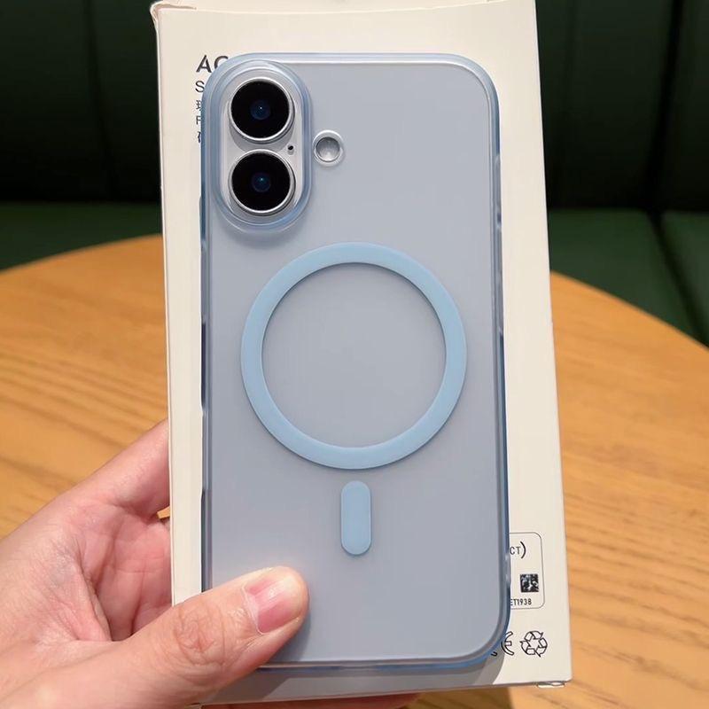 Luxury Matte Wireless Charge Magsafe Phone Case For iPhone 11 12 13 14 15 16 Pro Max Plus Magnetic Transparent Shockproof Cover
