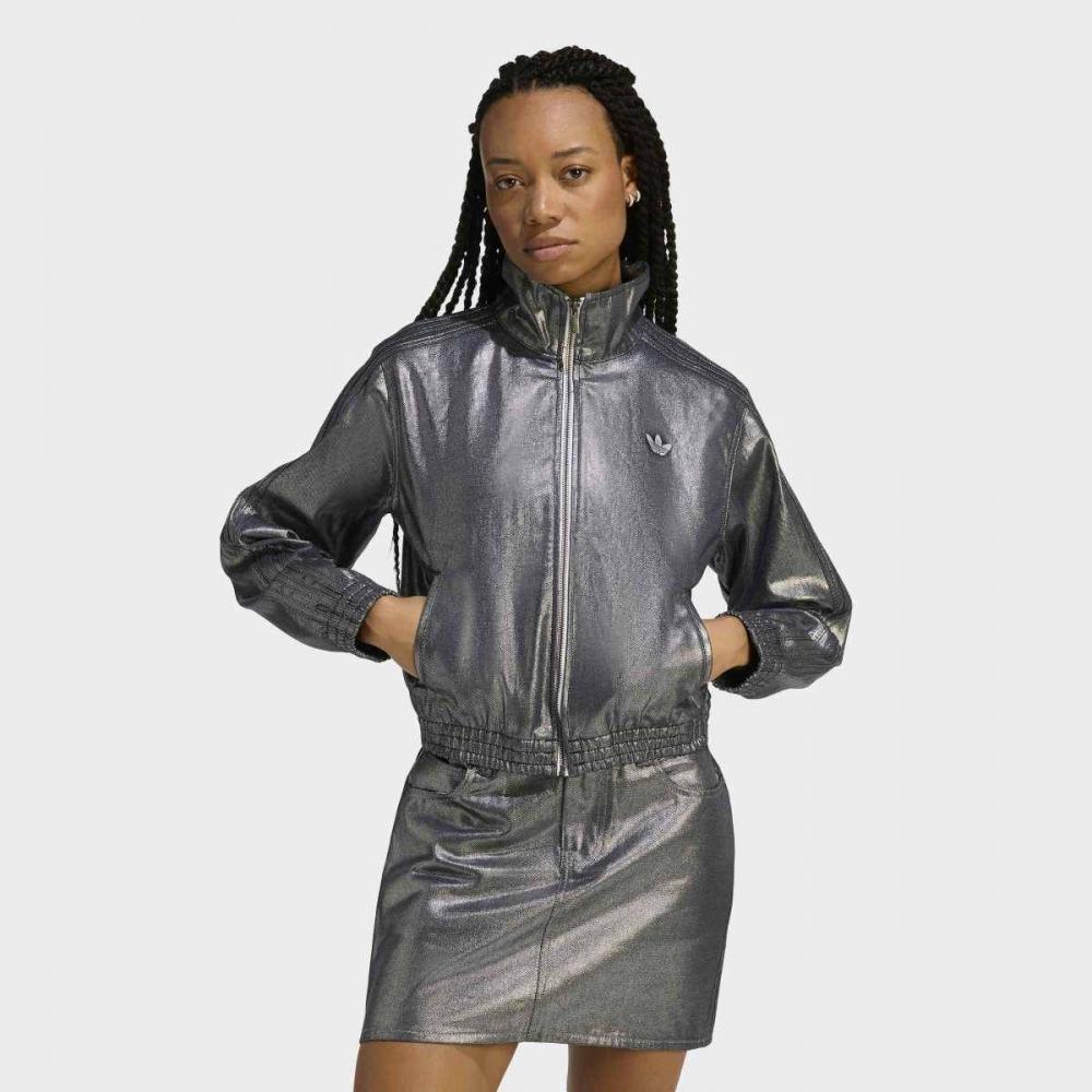 AdidaS Women S Comfortable Fit Full Zip Firebird Denim Track Top Kd2910 AXS