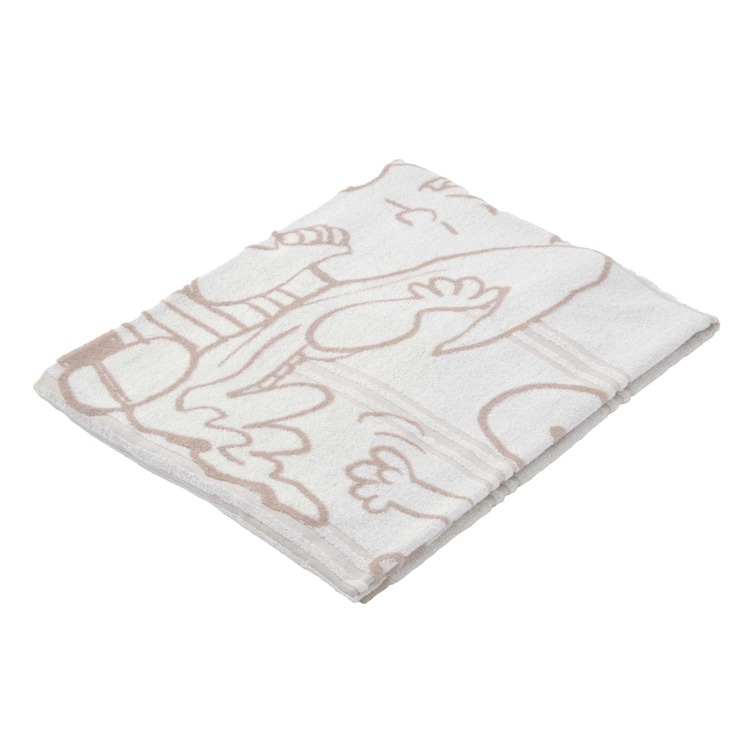 

Nishikawa Snoopy Towel Made in FR04110011 Blanket, Single, Washable, 100% Cotton, PN4603, Japan, Beige, бежевий