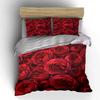 Dense Cluster of Red Roses Print Soft Comfortable Duvet Cover Bedding Set Included 1*Duvet Cover  2*Pillowcases Luxury Gift