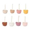 Baby Pacifier Holder with Bear Pendant Newborn Pacifier Clip Plush Teether Pendant Safe & Durable Pacifier Pendant Decor