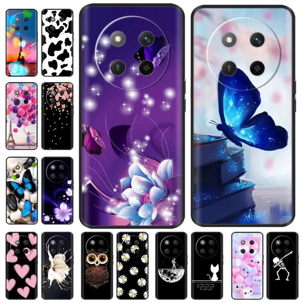 Luxury Case For Honor X60 5G Cover Para Silicone Print Animal Soft Phone Cases for Huawei Honor X60 Pro Colorful Flowers Painted