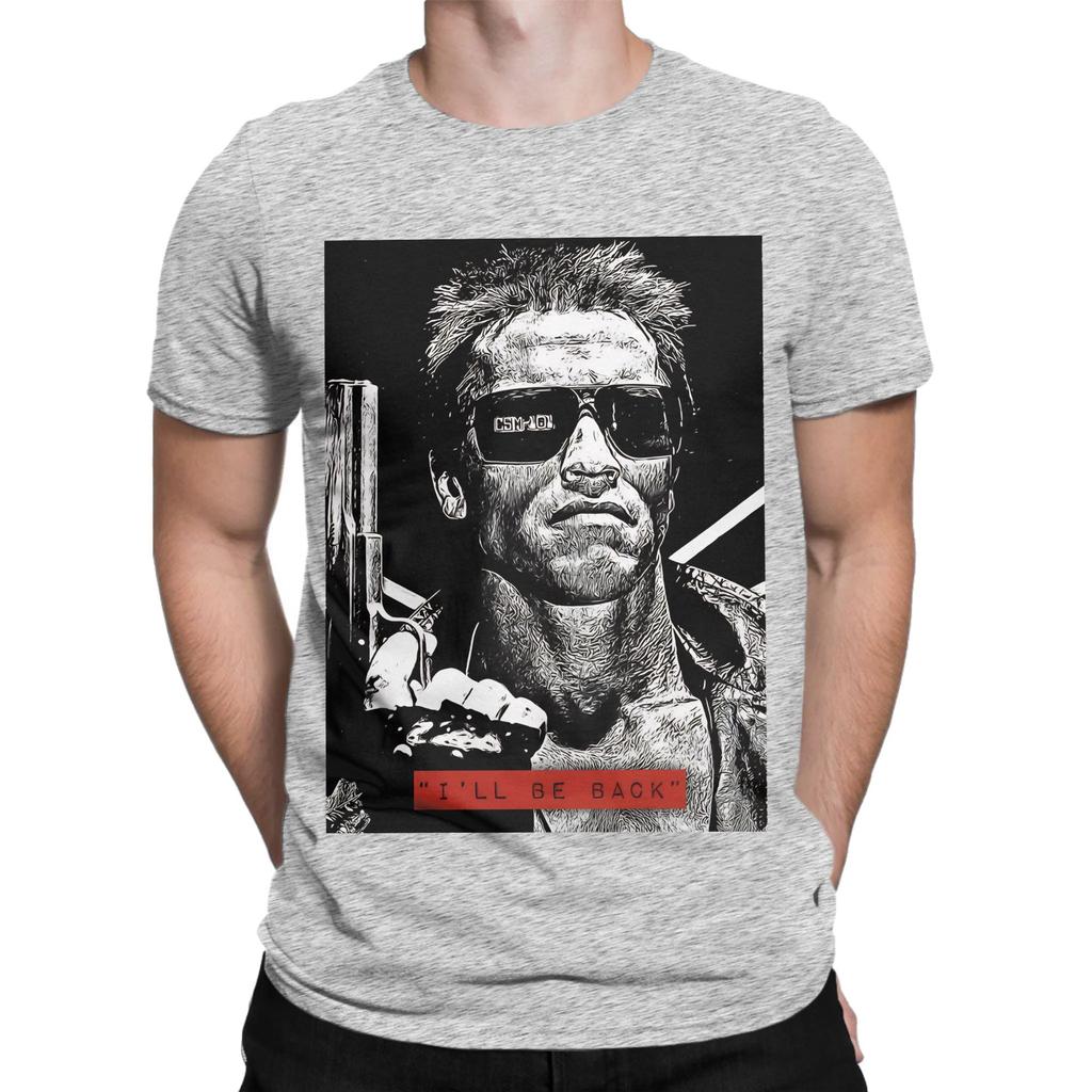I Will Be Back The Tterminator Funny 100 Cotton TShirt The Tterminator Tees Tops For Unisex