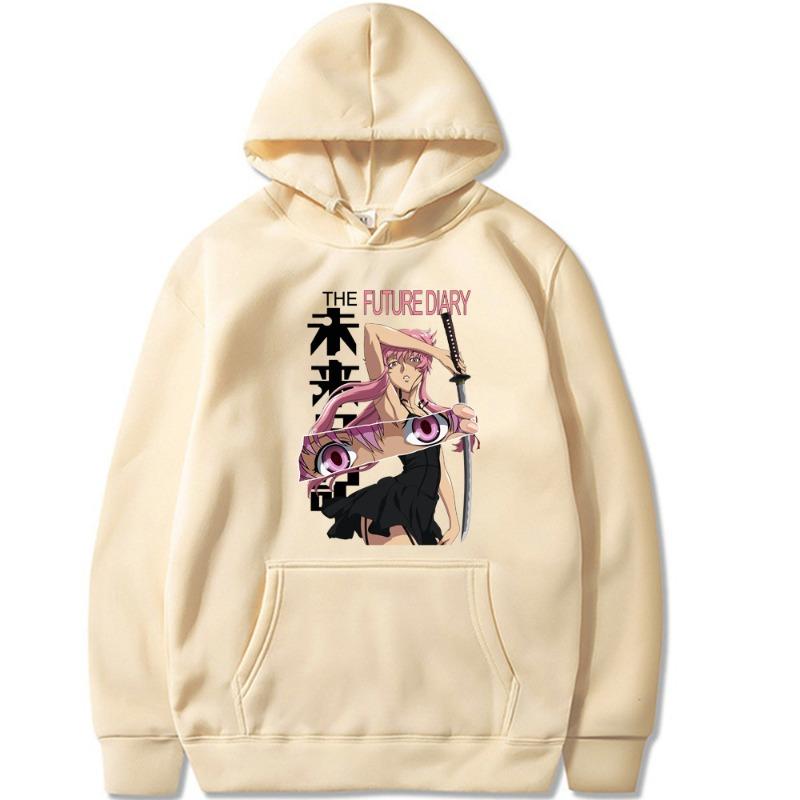 Japanese Anime Characters Future Diary Yuno Men Hoodie Sweatshirt Men Womnen Fashion Design Pullover Men's Fleece Hoodies