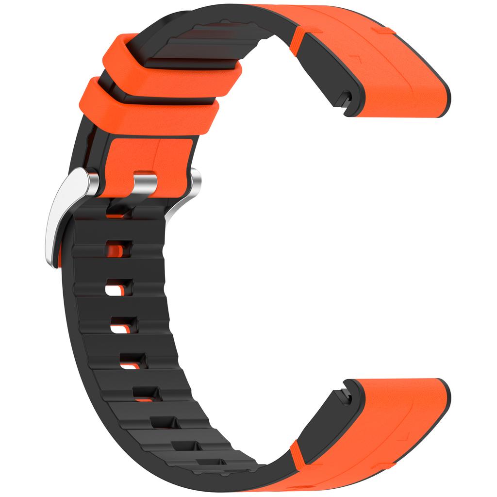 26mm Watch Band For Garmin Enduro 3/Fenix 8 51mm/Instinct 2X Leather Coated Silicone Adjustable Length Strap
