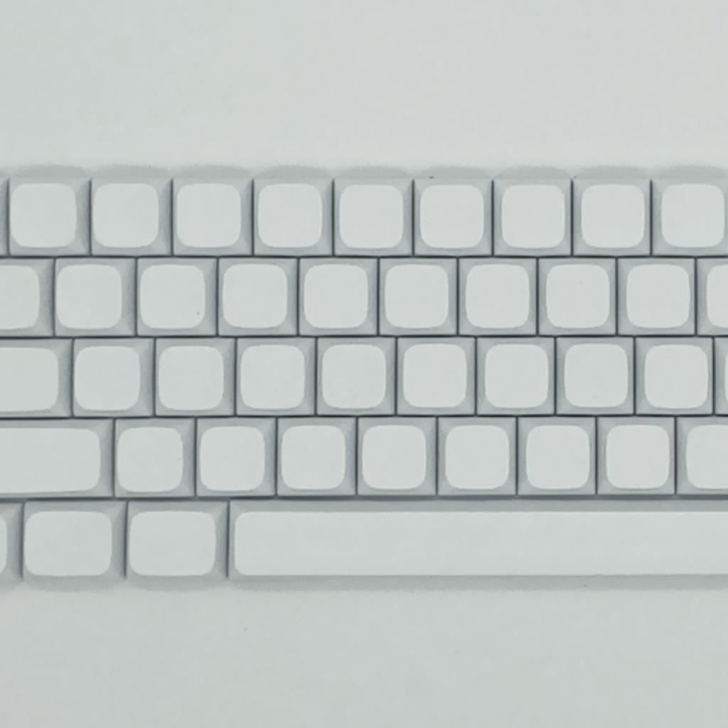 PBT Keycaps 68Keys Minimalist White Blank Keycap Dye Subbed Keycap For AK680 RK68 DK68 Layouts Keyboards
