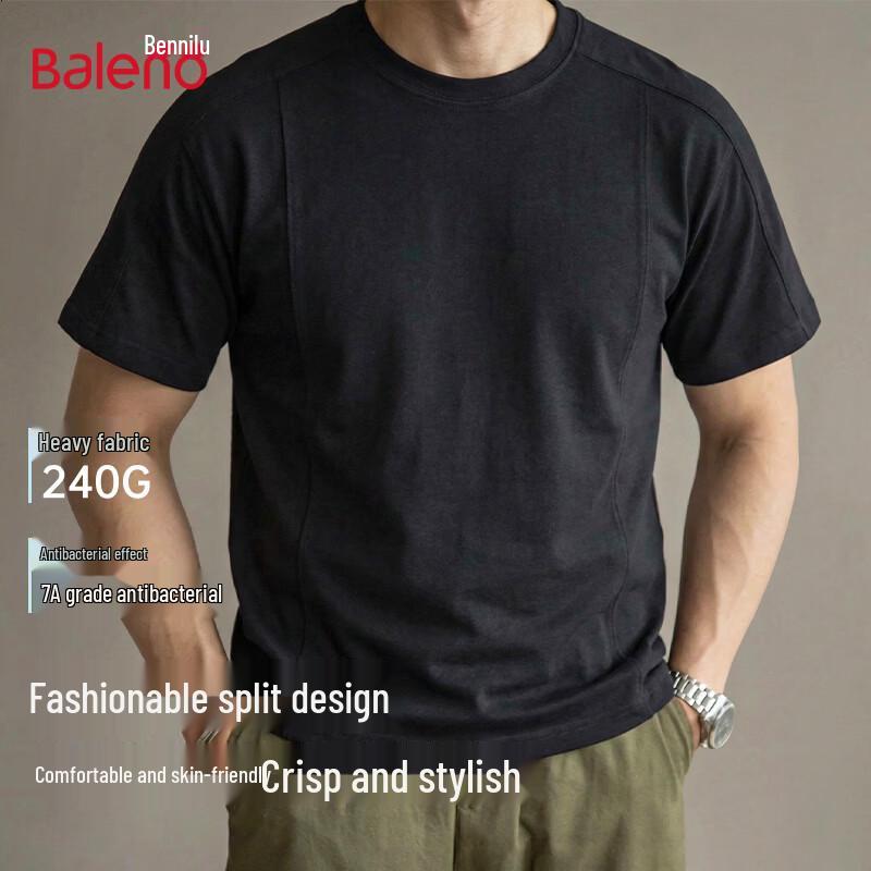 Baleno Casual Pure Color Short Sleeve T-Shirt L