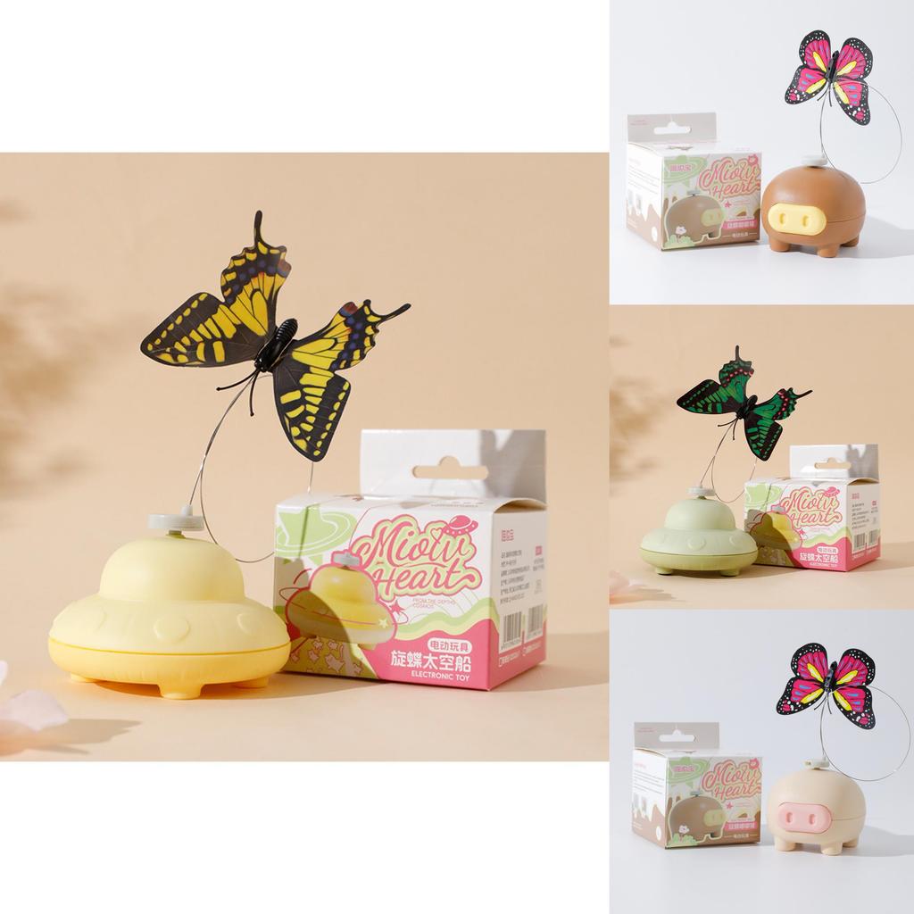Cat Toy Teaser With Motorized Butterfly For Indoor Enrichment Exercise And