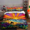 Vibrant, Sunset, Floral Bedding Duvet Cover Sets Duvet Covers Pillowcases Gifts (1 * Duvet Cover 2 * Pillowcases, Without Duvet Insert)
