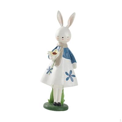 Cartoon Rabbit Statue for Easter Festivities, Desktop Display