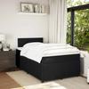Exclusive House - Slatted Bed Base with Black Velvet Mattress 120x190 Cm