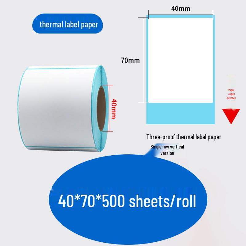 Durable Self-Adhesive Thermal Label Paper for Electronic Scales - Barcode Stickers (Sizes: 80x60, 50x40, 30)